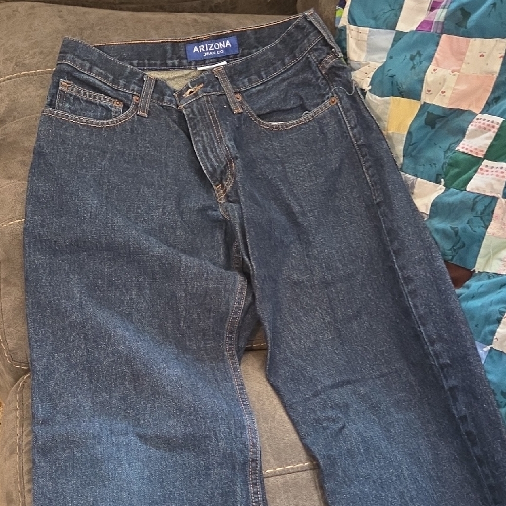 Arizona Jean Company Men's Dark Blue Relaxed Jeans